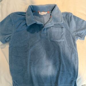 Minnow Light Blue Kids Terry Polo Shirt